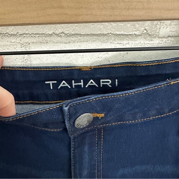 Tahari Dark Wash Stretch Ankle Jeans - Picture 5 of 10